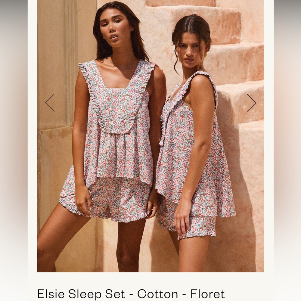 PIYAMA ELSIE SLEEP SET - COTTON - FLORET - size S